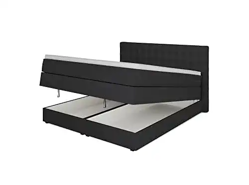 Boxspringbett 180×200 cm mit Bettkasten und 7-Zonen Taschenfederkern