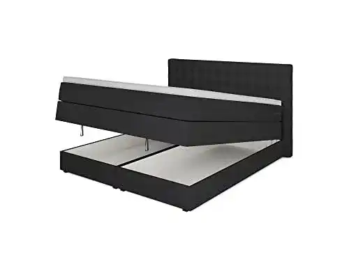 Boxspringbett 180×200 cm mit Bettkasten und 7-Zonen Taschenfederkern