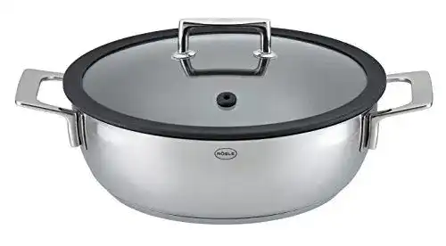 Schmorpfanne mit Deckel von Rösle Silence, 28 cm, Edelstahl