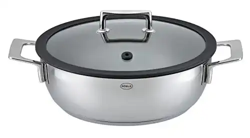 Schmorpfanne mit Deckel von Rösle Silence, 28 cm, Edelstahl