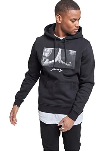 Hoodie für Herren Mister Tee Kapuzenpullover Pray in Schwarz 2XL