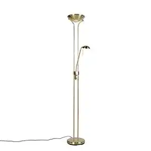 Dimmbar Stehlampe Qazqa – Moderne Standleuchte mit Leseleuchte