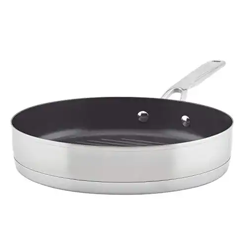 KitchenAid 71012 3-Ply Base Runde Grillpfanne aus Edelstahl