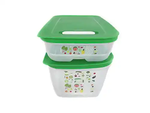 Gemüsebox für den Kühlschrank 4,4 l und 1,8 l in dunkelgrün