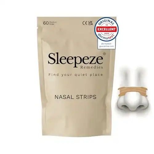 Mittel gegen Schnarchen: Sleepeze Remedies Nasenpflaster M x 60