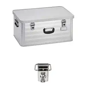 Metallkiste Enders Alubox 80 L mit Schloss Set und Aluminium Wandstärke