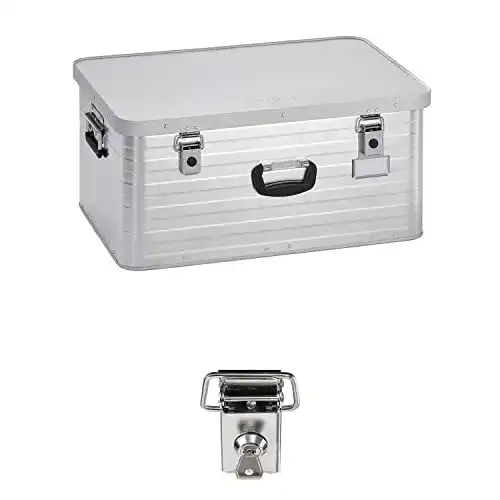 Metallkiste Enders Alubox 80 L mit Schloss Set und Aluminium Wandstärke