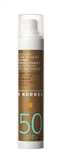 Korres getönte Sonnencreme Red Grape SPF 50 für das Gesicht