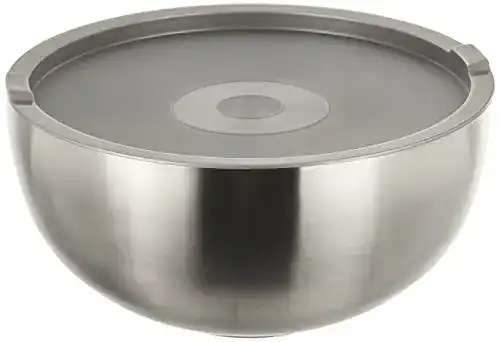 Thermoschüssel GSW 552301 mit Kunststoffdeckel aus Edelstahl, Silber