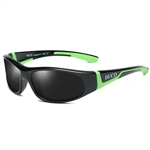 Duco Kinder Sonnenbrille mit UV400 Schutz und polarisierten Gläsern