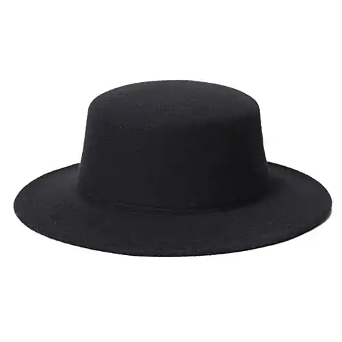 Pork-Pie-Hut ericotry Klassischer Unisex-Fedora-Hut aus Wollmischgewebe