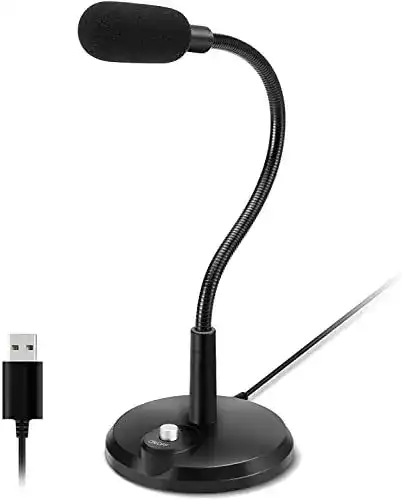 USB Mikrofon für PC und Mac – Standmikrofon mit Plug & Play Funktion