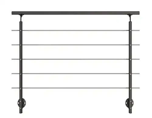 Französisches Balkon Geländer Set Dolle aus Aluminium in Anthrazit