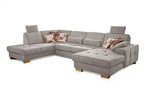 Wohnlandschaft Cavadore Puccino mit Federkern und Sitztiefenverstellung
