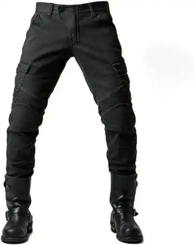 Motorradjeans Jicaixiaya Herren Schutzhose in Schwarz