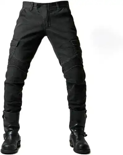 Motorradjeans Jicaixiaya Herren Schutzhose in Schwarz