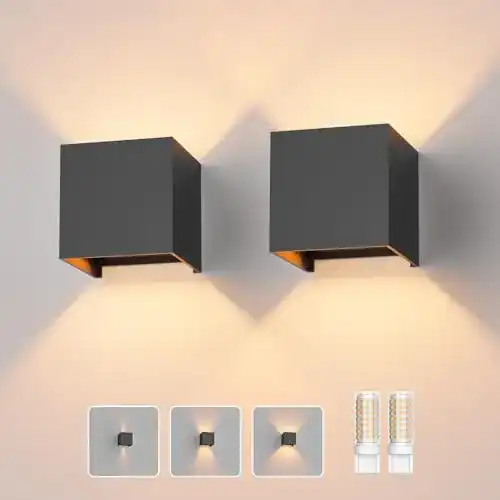 Klighten LED Wandleuchten im 2er Set für Innen und Außen