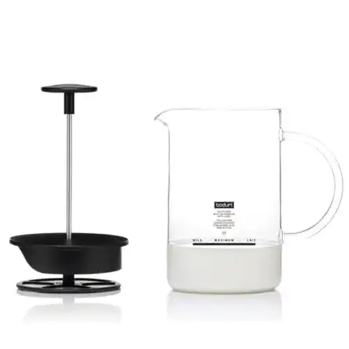 Hand-Milchaufschäumer Bodum 1446-01 mit Glasgriff
