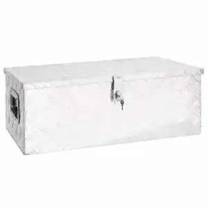 Metallkiste Vidaxl Aufbewahrungsbox aus Aluminium 80x39x30cm