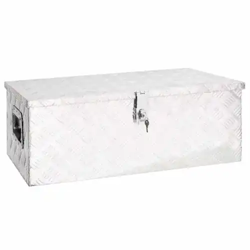 Metallkiste Vidaxl Aufbewahrungsbox aus Aluminium 80x39x30cm