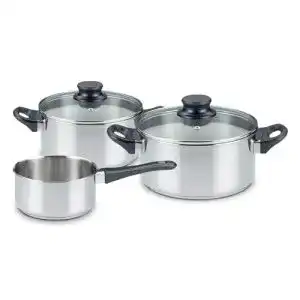 KHG Topfset 3-teilig Edelstahl Induktion für alle Herdarten