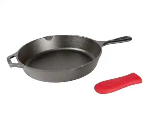 Gusseisenpfanne Lodge Vorgebrannt mit Silikongriff, 30,5 cm