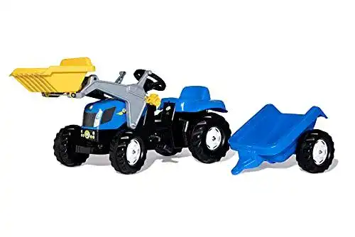 Trettraktor mit Anhänger Rolly Toys 023929 rollyKid New Holland T 7040