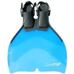 Monoflosse für Kinder – Verstellbare Schwimmflosse in Blau, Größe 34-38