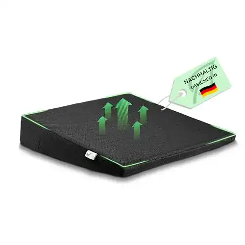 Keilkissen GetComfy ® schwarz, waschbarer Anti-Rutsch Bezug