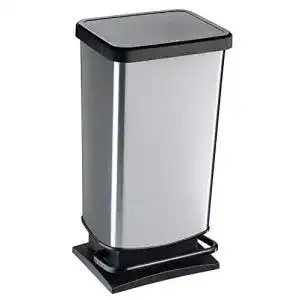 Mülleimer Rotho Paso 40l mit Pedal und Deckel aus Kunststoff (PP)