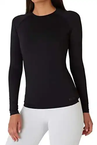 Kompressionsshirt für Damen von TCA – Thermo-Laufshirt in Schwarz