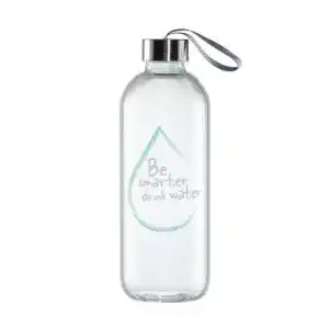 Xavax Glasflasche 1 Liter mit Schutzhülle und Schlaufe