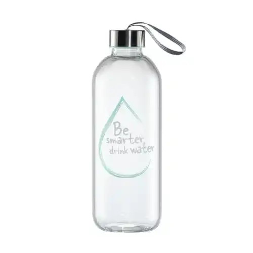 Xavax Glasflasche 1 Liter mit Schutzhülle und Schlaufe