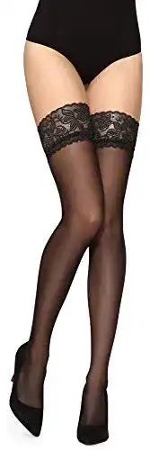 Halterlose Strümpfe von Merry Style für Damen in Schwarz