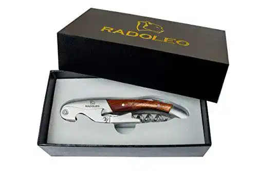 Kellnermesser Radoleo Padauk Korkenzieher aus Edelstahl und Holz