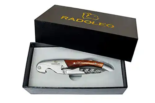 Kellnermesser Radoleo Padauk Korkenzieher aus Edelstahl und Holz