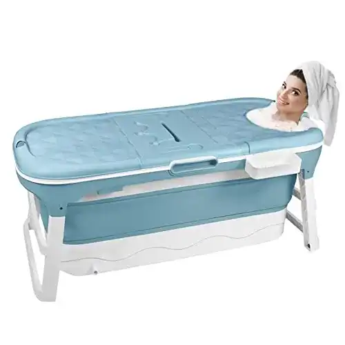 Faltbare Badewanne für Erwachsene XL, klappbare Badewanne 128 x 62 x 53 cm