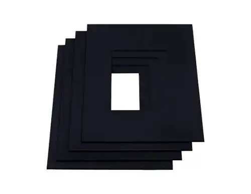 Passepartout Livingtree 5x schwarz, Außengröße 10×10 cm
