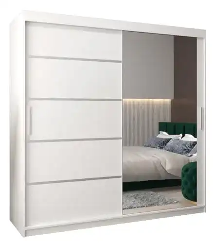 Schwebetürenschrank Meble Kryspol Verona 2 mit Spiegel und Stauraum