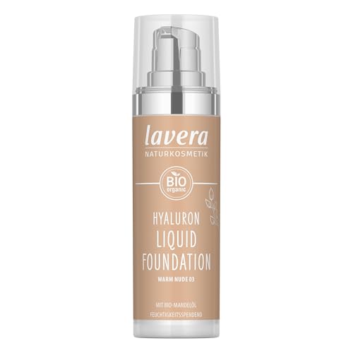 Naturkosmetik Make-up lavera Hyaluron Flüssigfoundation Warm Nude 03