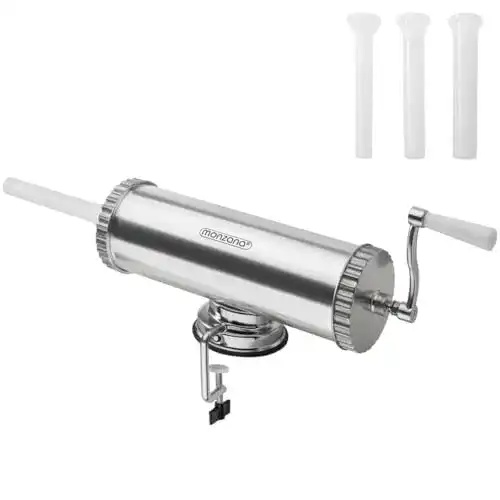 Wurstfüller Monzana Aluminium Tischklemme mit 3 Füllrohren 2,5 kg