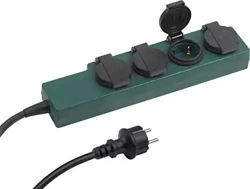 Steckdosenleiste für den Außenbereich mit 4 Steckplätzen und 1,4 m Kabel
