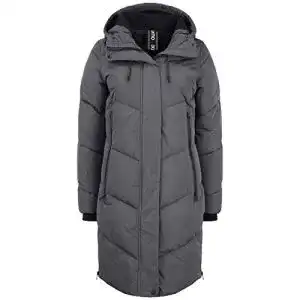 Oxmo OXJuna Damen Wintermantel Parka mit Kapuze und Gummizug