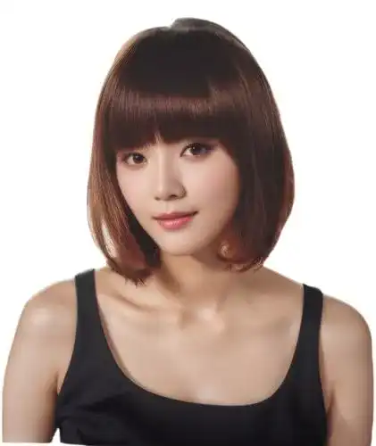 Perücke Prettyland Damen Braun und Schwarz Kurzhaar Bob
