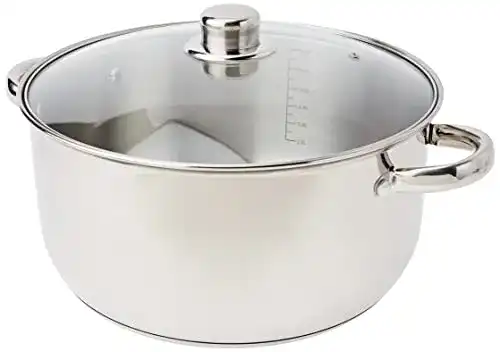 Kochtopf 8 Liter Crealys Olympe Edelstahl Ø 28 cm für Induktion