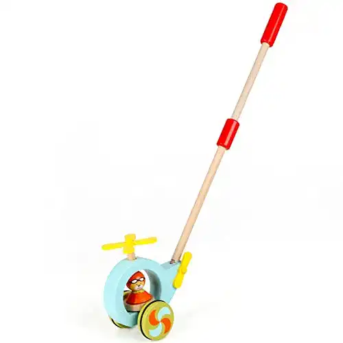 Schiebetier Jacootoys Holz Nachziehspielzeug für Kleinkinder