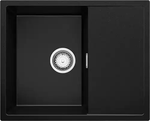 Spülbecken Primagran Schwarz 62×50 cm – Einbau Küchenspüle