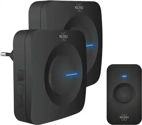 ELRO DB3000 Funk Türklingel Set mit tragbarem Empfänger und 300m Reichweite