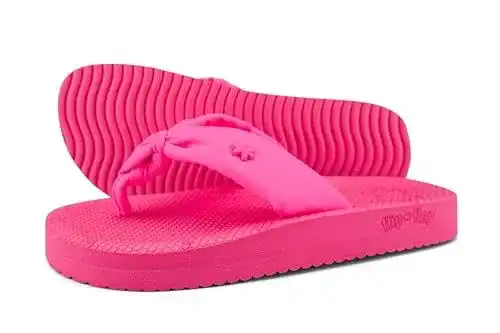 Flip-Flops Damen Sandalen Comfy Flower in Neonpink Größe 39 EU