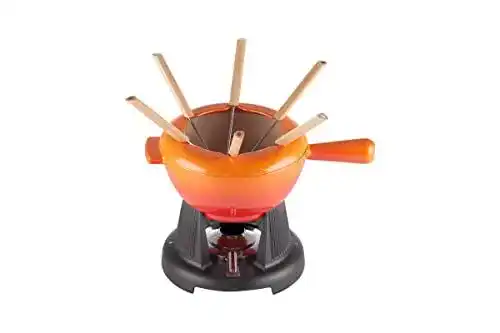 Fondue-Set aus Gusseisen von Le Creuset mit Zubehör